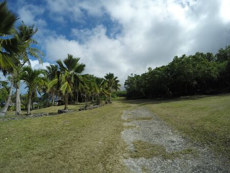 View at the Swim Hole, one of Rota's top attractions, Northern Mariana Islandsの写真素材
