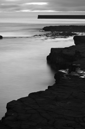 Seascape at dusk の写真素材