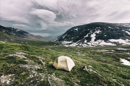 Camping in Laplandの写真素材