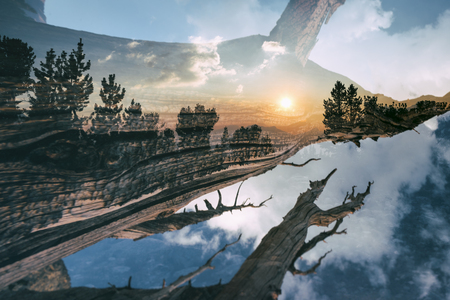 Landscape in the Sierra Nevada mountainsの写真素材