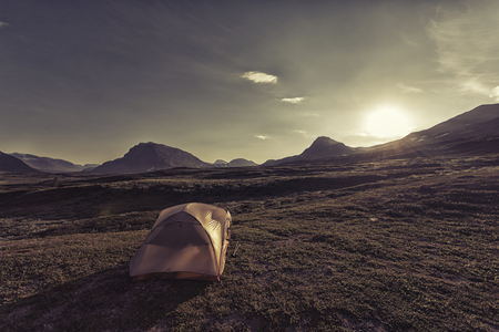 Landscape in Lapland, northern Swedenの写真素材