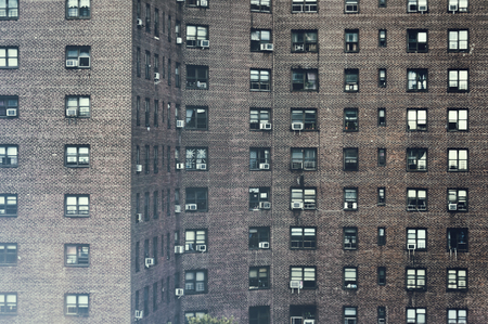 Building in downtown New York CItyの写真素材