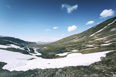 Tundra landscape in northern Lapland, Swedenの写真素材