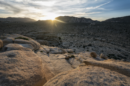 Landscape in Joshua Tree National Park, Californiaの写真素材
