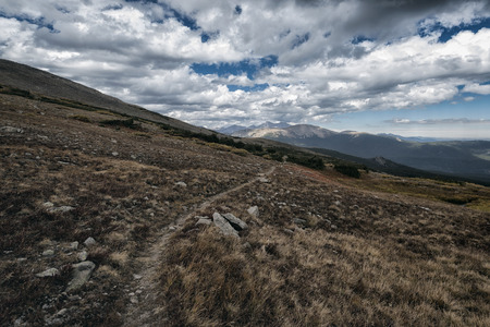 Idyllic fall landscape in the Indian Peaks Wilderness, Colorado, USAの写真素材