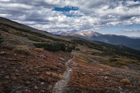 Idyllic fall landscape in the Indian Peaks Wilderness, Colorado, USAの写真素材