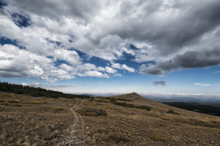 Idyllic fall landscape in the Indian Peaks Wilderness, Colorado, USAの写真素材