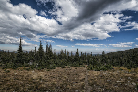 Idyllic fall landscape in the Indian Peaks Wilderness, Colorado, USAの写真素材