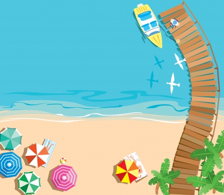 Summer vacation backgroundのイラスト素材