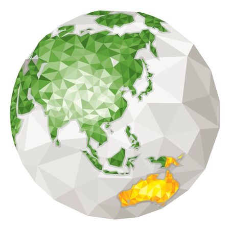 Earth - Asia & Asia pacific areaのイラスト素材