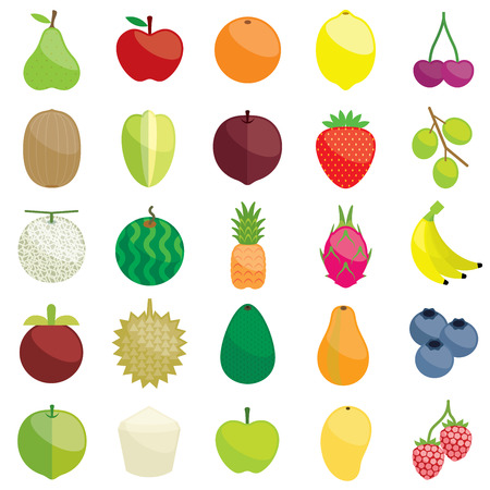 Fresh fruits illustration collection setのイラスト素材