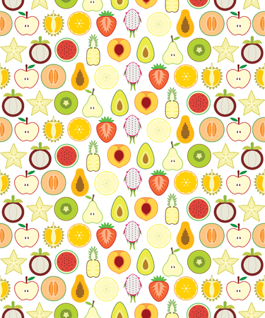 Half fruits seamless pattern for your designのイラスト素材