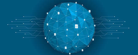 Abstract cryptocurrency technical background illustrationのイラスト素材