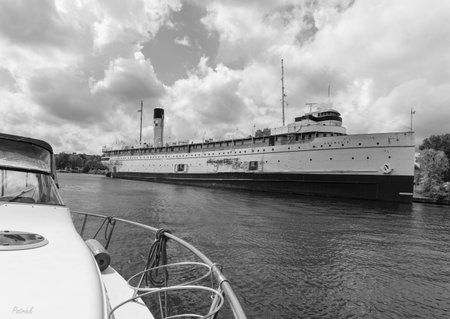 Derelict ship in Ontarioの写真素材