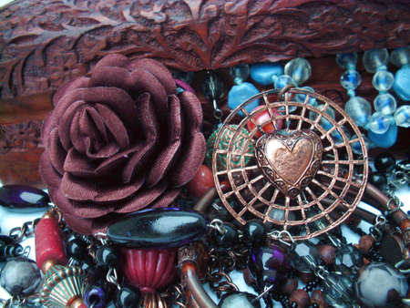 A close up of a variety of Jewelryの写真素材