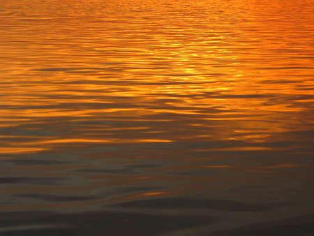 Water Waves Effects(sunset)の写真素材