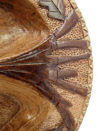 Decorative wooden bowl,ORNAMENT SCULPTURE IN PAINTED WOOD,detailの写真素材