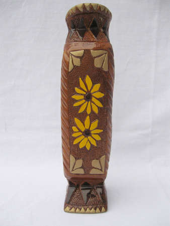 decorative wooden candlestickの写真素材