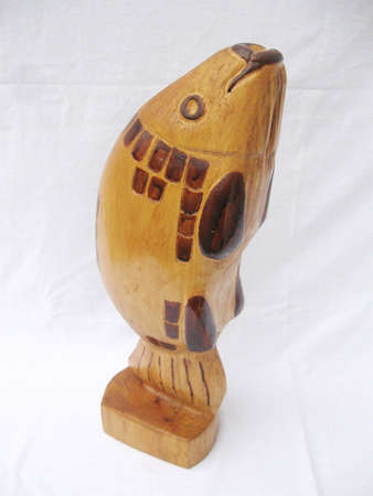 decorative sculpture of the fishの写真素材