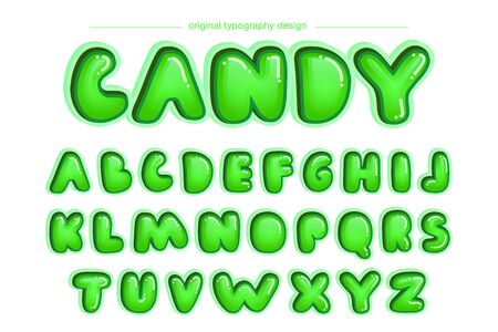 Green bubble Bold Typography designのイラスト素材