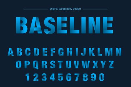 Blue Bold Typography designのイラスト素材