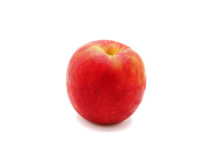 Fresh red apple isolated on white background. Fresh raw organic fruit.の写真素材