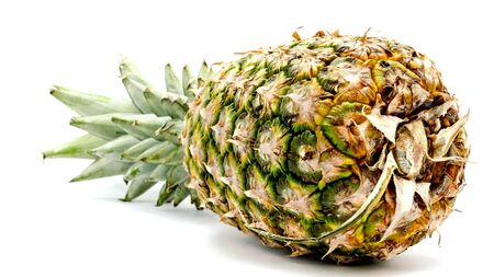 Pineapple isolated on white background. Ananas tropical fruitの写真素材