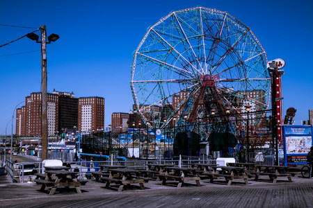 The Wonder Wheel at Coney Islandのeditorial素材