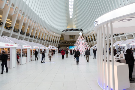 The Holiday Market  inside the World Trade Center, December 2017のeditorial素材