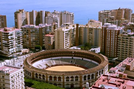 Bird's eye view of Malaga arena, Spainの写真素材