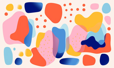 Abstract background with colorful spots and dots. Vector illustration. Eps 10の素材