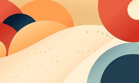 Abstract background with circles in pastel colors. Vector illustration for your designの素材