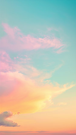 Sunset sky background - vintage effect style picture. Color of the year 2019.の素材