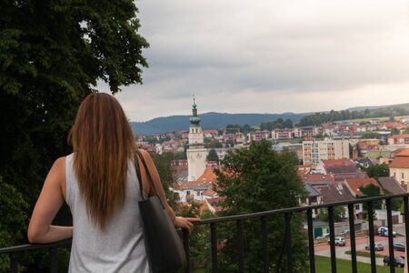 Women watch the cityの写真素材