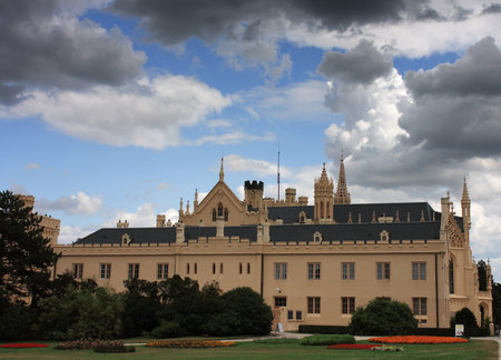 Castle Lednice with gardens in Czech Republicのeditorial素材