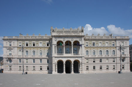 The Goverment  palace on Piazza Unite in Trieste, Italy