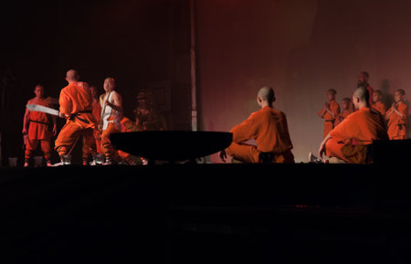 BRNO, CZECH REPUBLIC-APRIL 11.2016: Show The Mystical Powers of The Shaolin Monks of China on April...