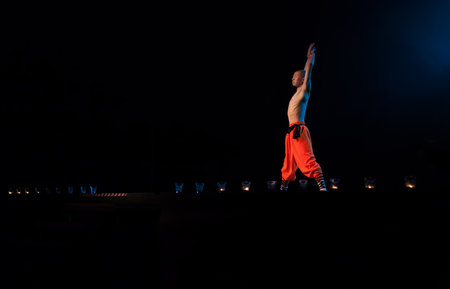 BRNO, CZECH REPUBLIC-APRIL 11.2016: Show The Mystical Powers of The Shaolin Monks of China on April...