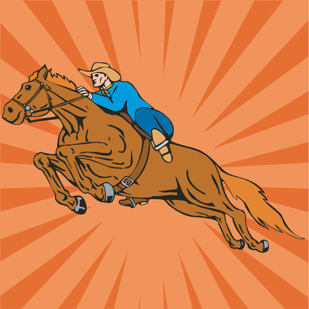 Rodeo cowboyのイラスト素材