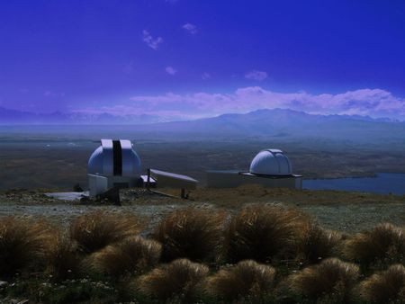 Observatory somewhere in the south island of New Zealandの写真素材