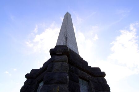 Obelisk on One tree Hill in Auckland new Zealandの写真素材