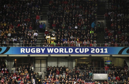 AUCKLAND-Oct. 21: Rugby World Cup 2011 bronze third place match between Australia and Wales at the...
