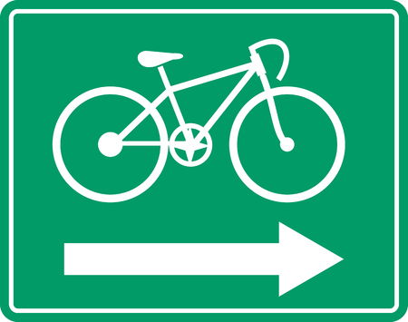 Illustration of bicycle road traffic sign symbol on isolated white backgroundのイラスト素材
