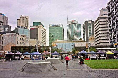 JUN. 20-AUCKLAND: The City Farmers Market where local growers, farmers and artisan food producers sell their wares directly to consumers in Britomart, Auckland, New Zealand taken on June 20, 2015.のeditorial素材