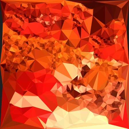 Low polygon style illustration of a tomato red abstract geometric background.のイラスト素材