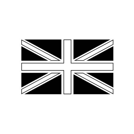 Black and white or monochrome flag of the state,  nation or country of Great Britain on isolated background.
のイラスト素材