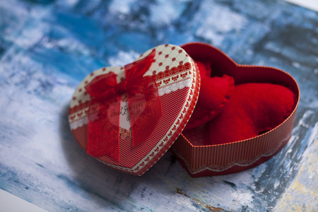 Valentine's Day. Heart of the artistic background.の写真素材