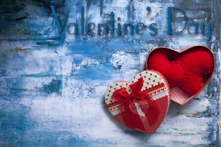 Valentine's Day. Heart of the artistic background.の写真素材