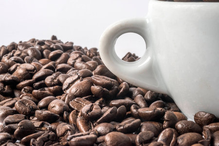 coffee beans in the cup