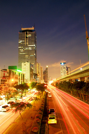 Night traffic in the cityのeditorial素材